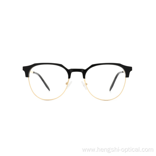 Newest Fashion Eyeglasses Eyewear Metal Acetate Frame Optical Glasses